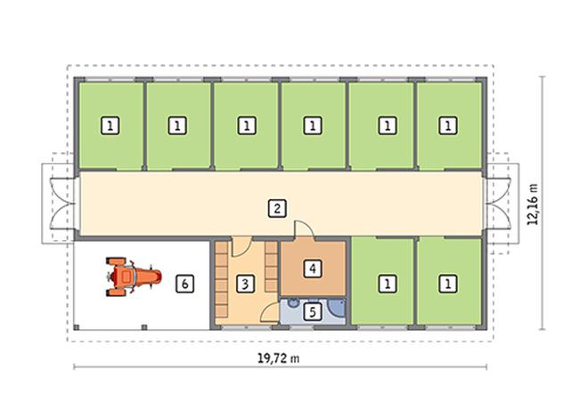 Stajnia dla 8 koni S05a