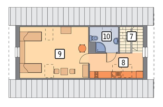 Stajnia dla 2 koni z częścią mieszkalną S08