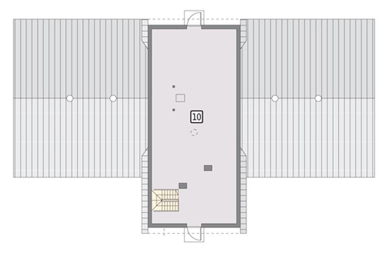 Stajnia dla 13 koni z poddaszem gospodarczym S11