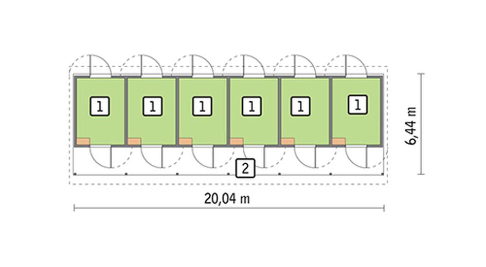 Stajnia dla 6 koni S14S