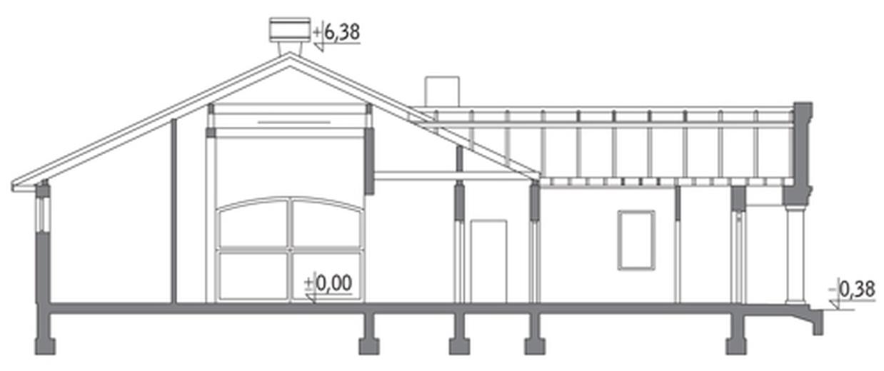 Stajnia dla 12 koni z częścią mieszkalną S15