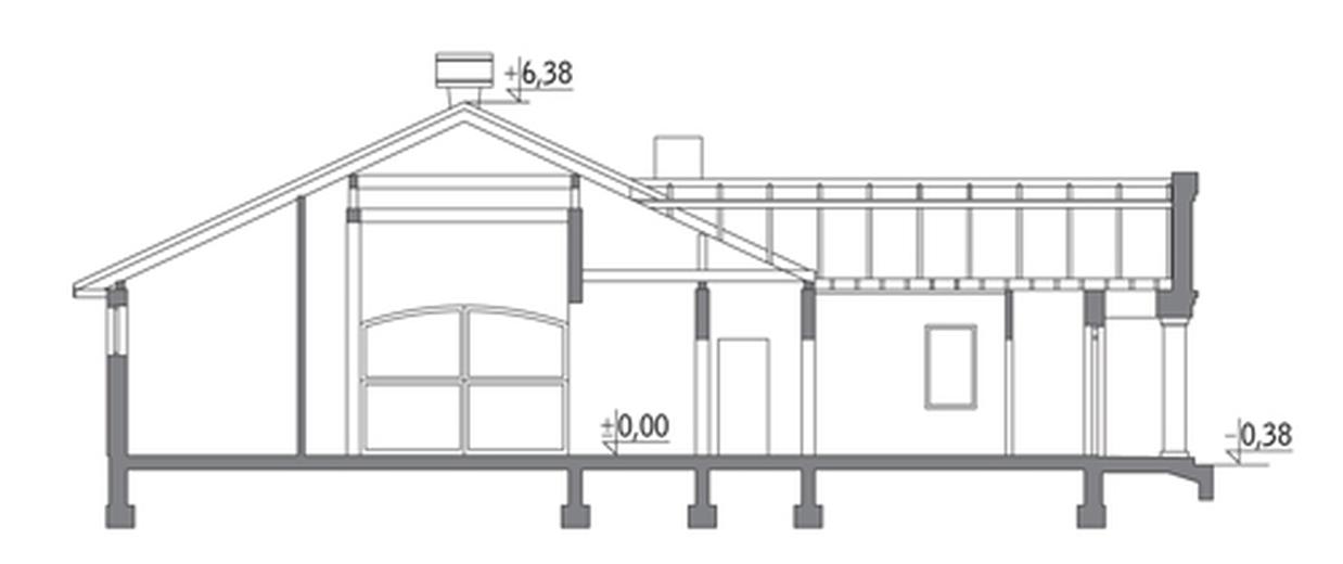 Stajnia dla 8 koni z częścią mieszkalną S15a