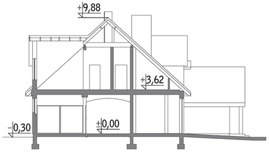 Stajnia dla 14 koni z częścią mieszkalną S16a