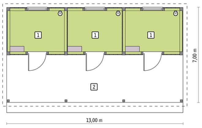 Stajnia dla 3 koni SC01S