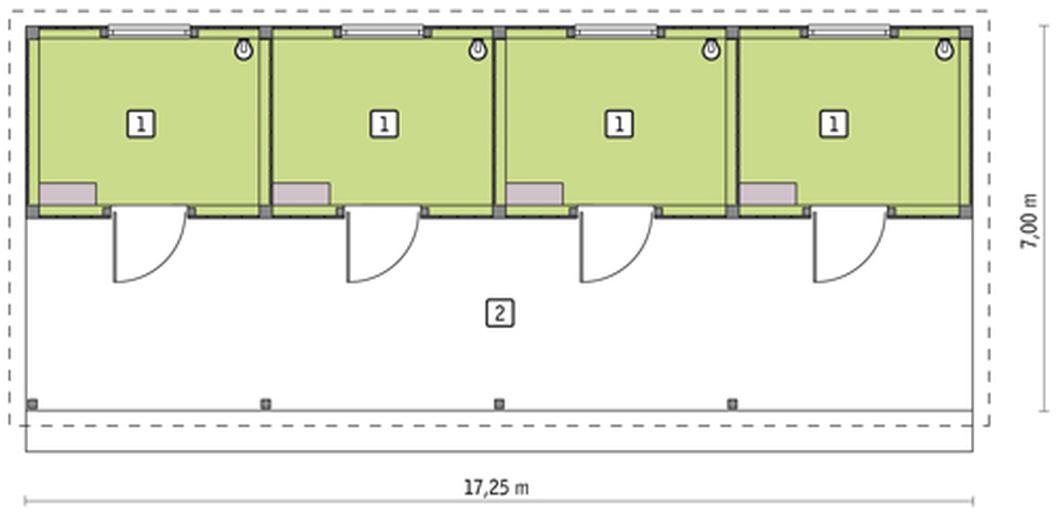Stajnia dla 4 koni SC02S