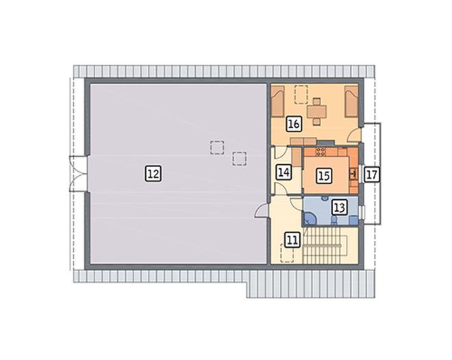 Stajnia dla 6 koni z częścią mieszkalną i składową SC04
