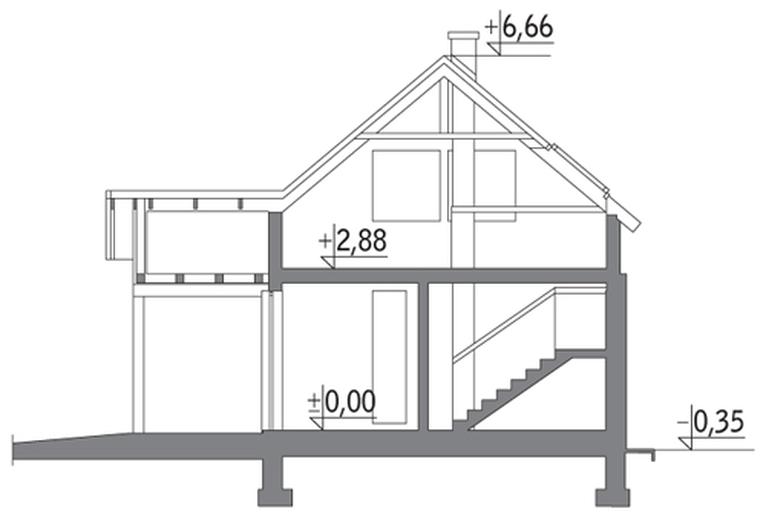 Stajnia dla 7 koni z częścią mieszkalną i poddaszem gospodarczym