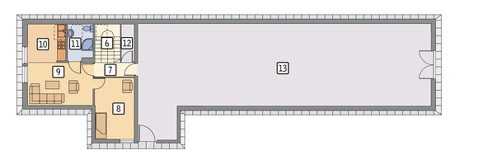 Stajnia dla 7 koni z częścią mieszkalną i poddaszem gospodarczym