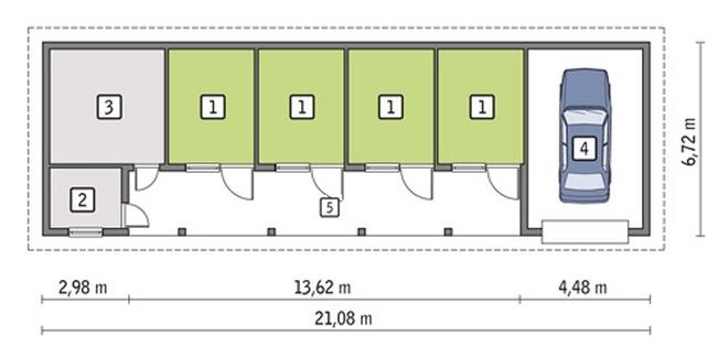 Stajnia dla 4 koni SC14