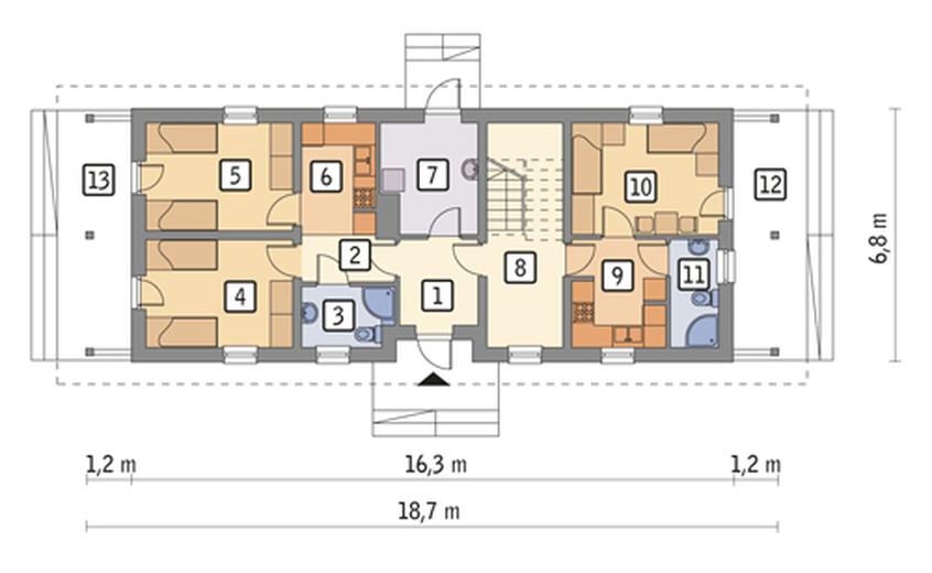 Budynek agroturystyczny (całoroczny) U04b