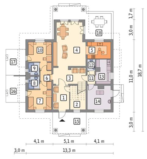 Budynek mieszkalny (agroturystyczny, całoroczny) U05a