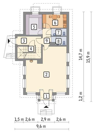 Budynek usługowy z częścią mieszkalną (podpiwniczony) U09