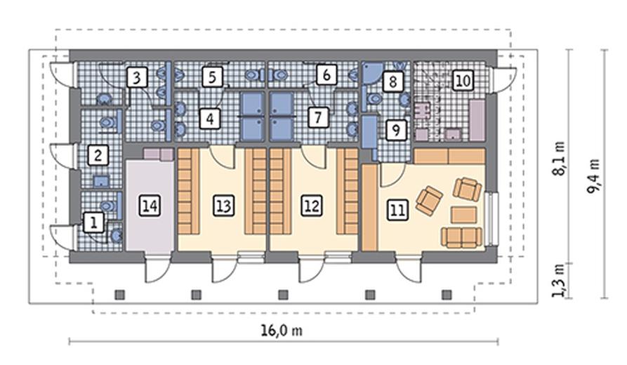 Budynek usługowy (zaplecza socjalnego) U31