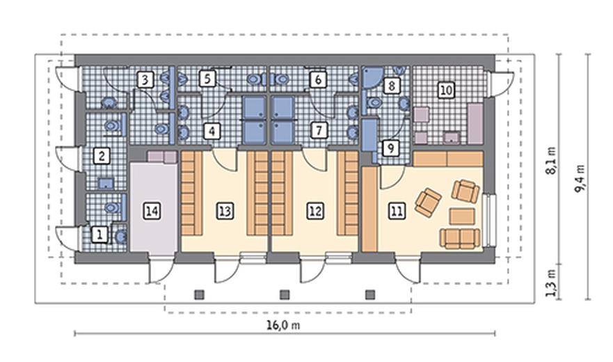 Budynek usługowy (zaplecza socjalnego) U31a
