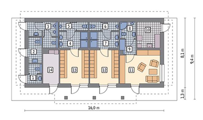 Budynek usługowy (zaplecza socjalnego) U31a