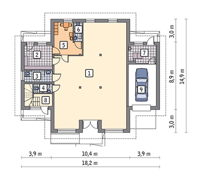 Budynek usługowy z częścią mieszkalną UC09