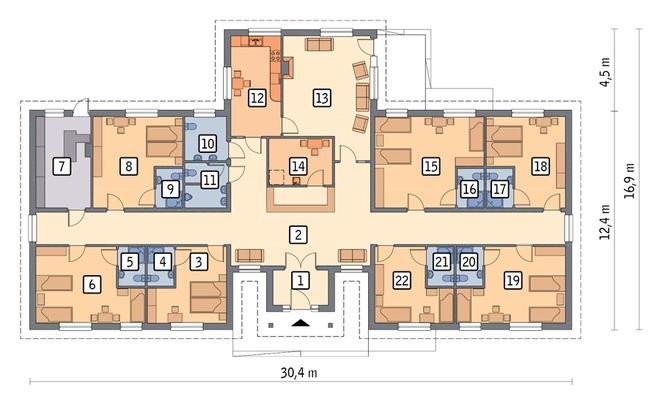 Budynek usługowy (z pokojami gościnnymi) UC10