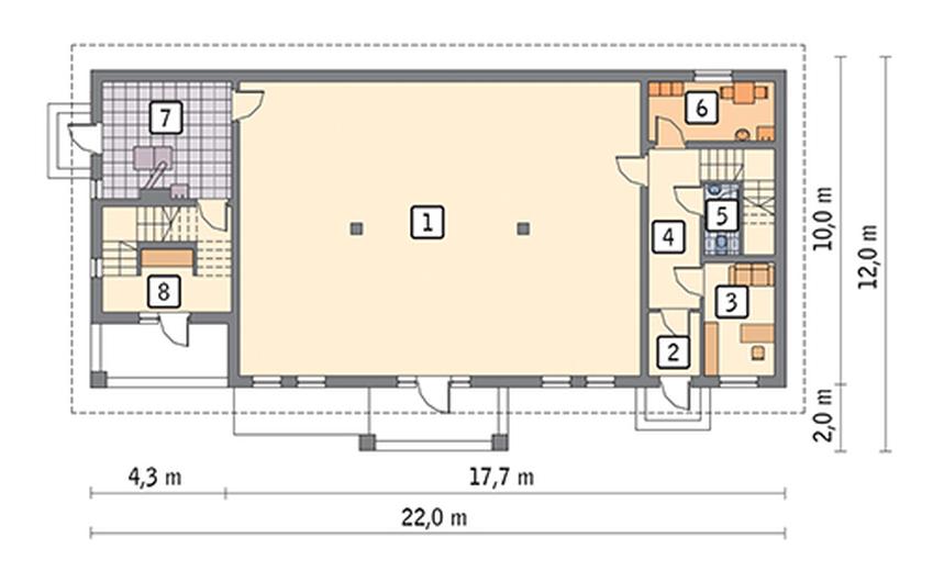 Budynek usługowy z częścią mieszkalną UC25