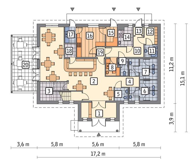 Budynek usługowy z pokojami gościnnymi UC41