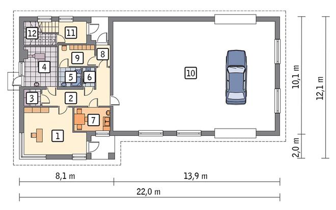 Budynek usługowy z częścią mieszkalną UC43a