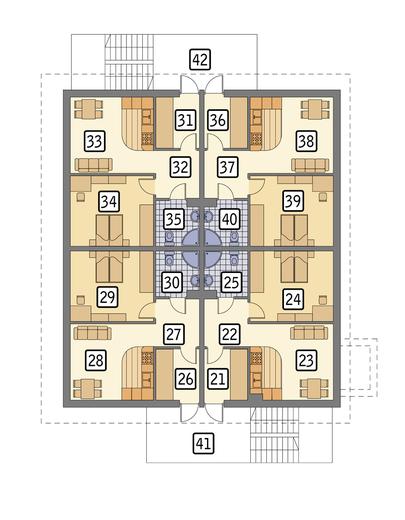 Budynek rekreacyjny całoroczny (z pokojami gościnnymi) UC47a