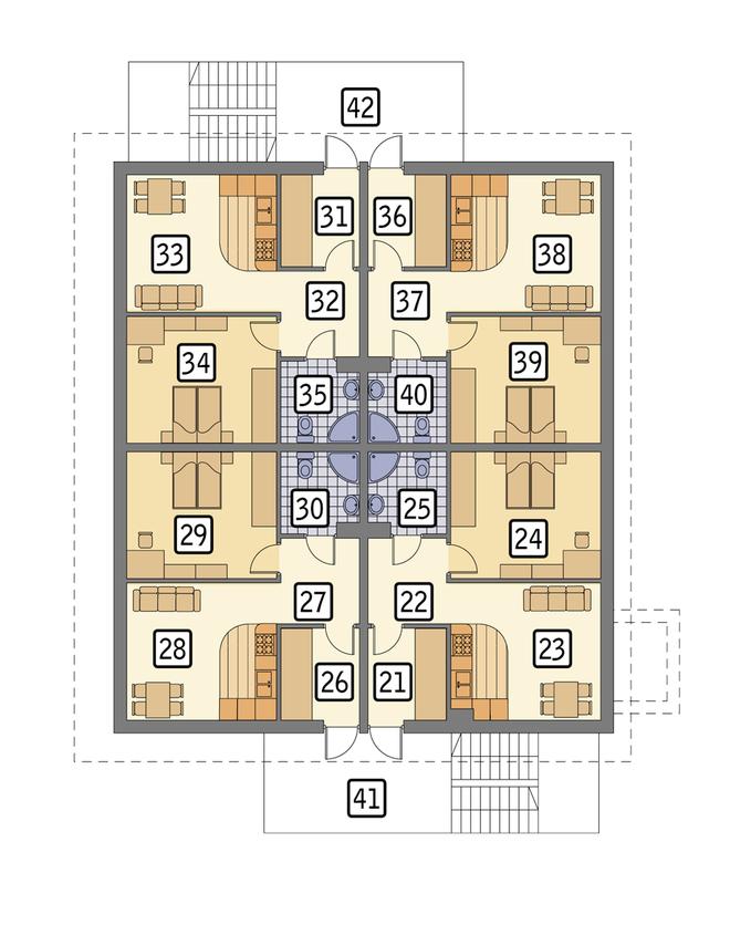 Budynek rekreacyjny całoroczny (z pokojami gościnnymi) UC47a