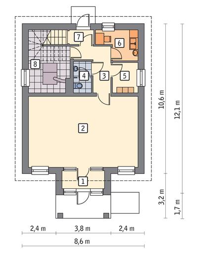 Budynek usługowy z częścią mieszkalną UC48