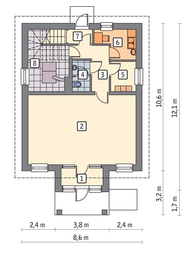 Budynek usługowy z częścią mieszkalną UC48
