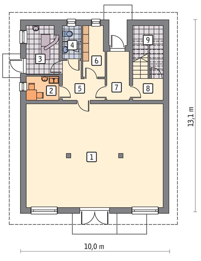 Budynek usługowy z częścią mieszkalną UC51a