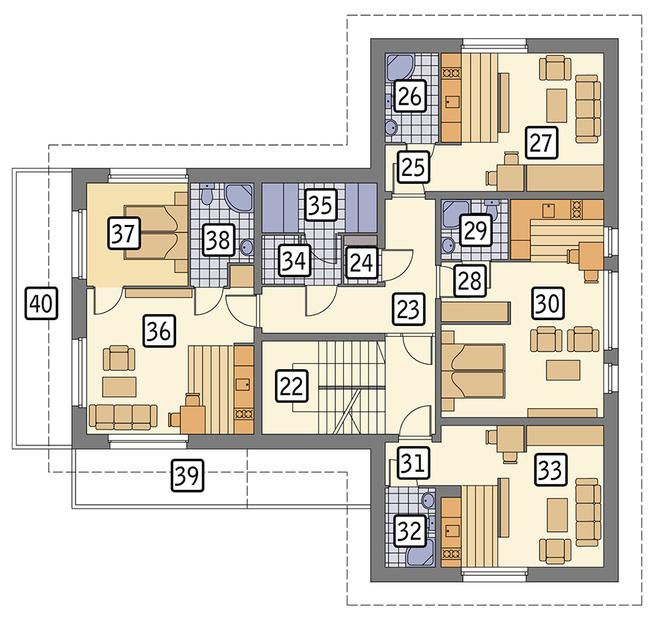 Budynek mieszkalny (z pokojami gościnnymi) UC70