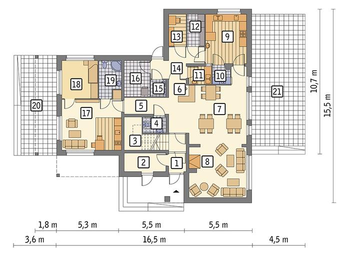 Budynek mieszkalny (z pokojami gościnnymi) UC70
