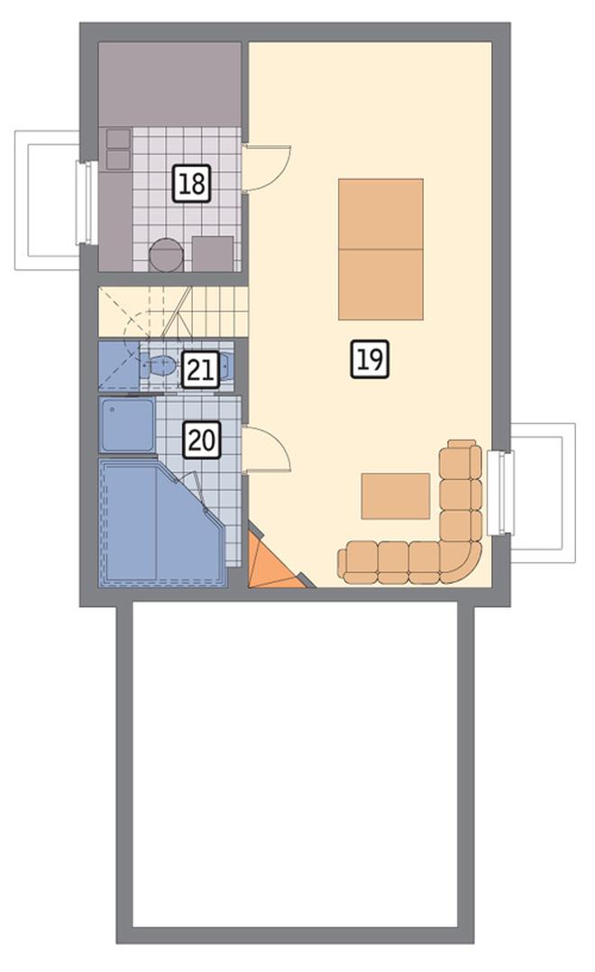Pluszcz - wariant I (podpiwniczony)