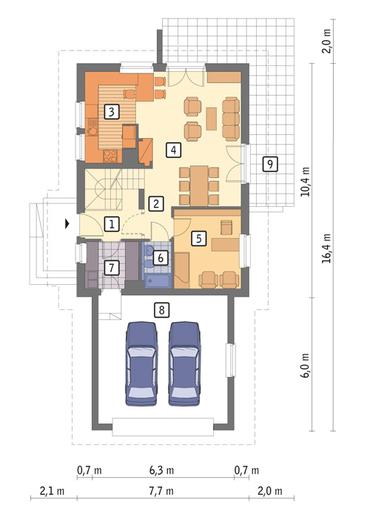 Pluszcz - wariant I (podpiwniczony)