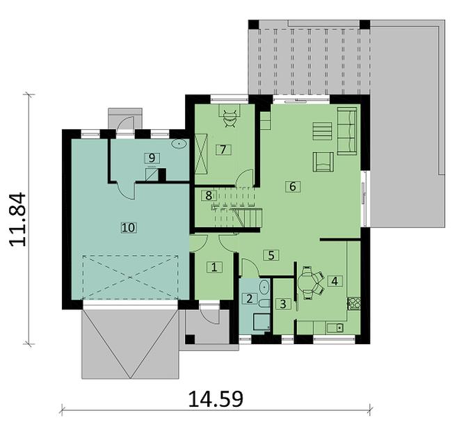Projekt domu Ka52 Sz
