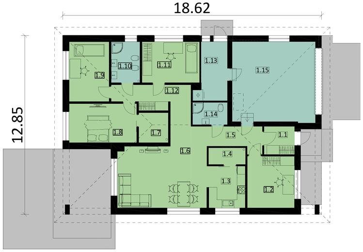 Projekt domu Ka11 Sz