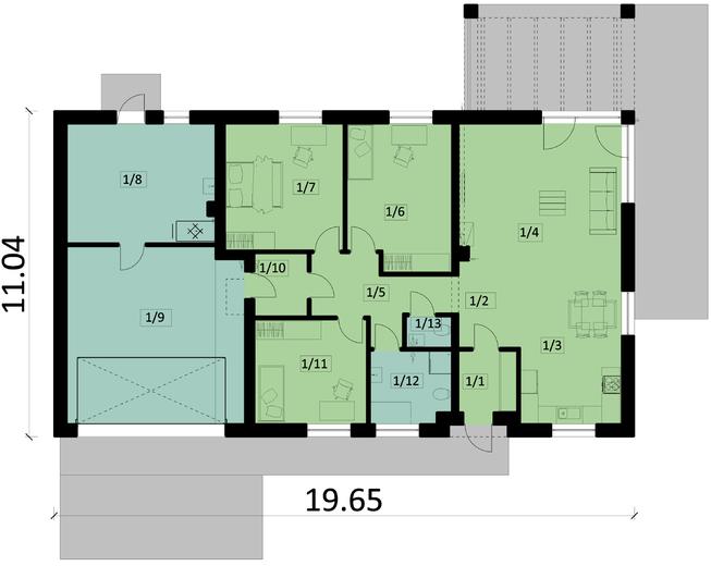 Projekt domu Ka14 2G Sz
