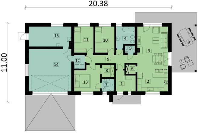 Projekt domu Ka44 2G