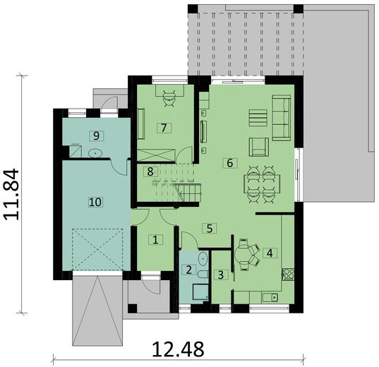 Projekt domu Ka52 war.3 Sz