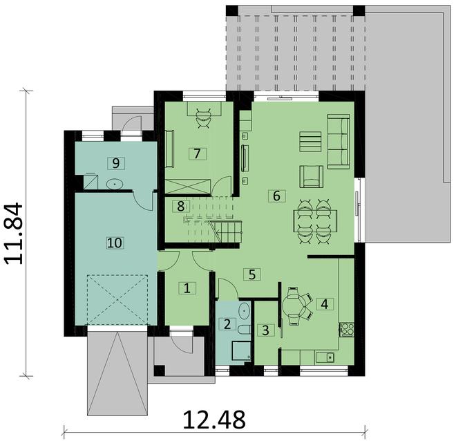 Projekt domu Ka52 war.3 Sz