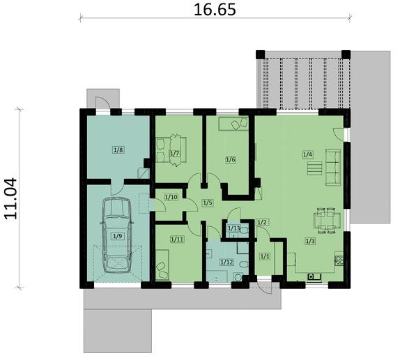 Projekt domu Ka14 Sz