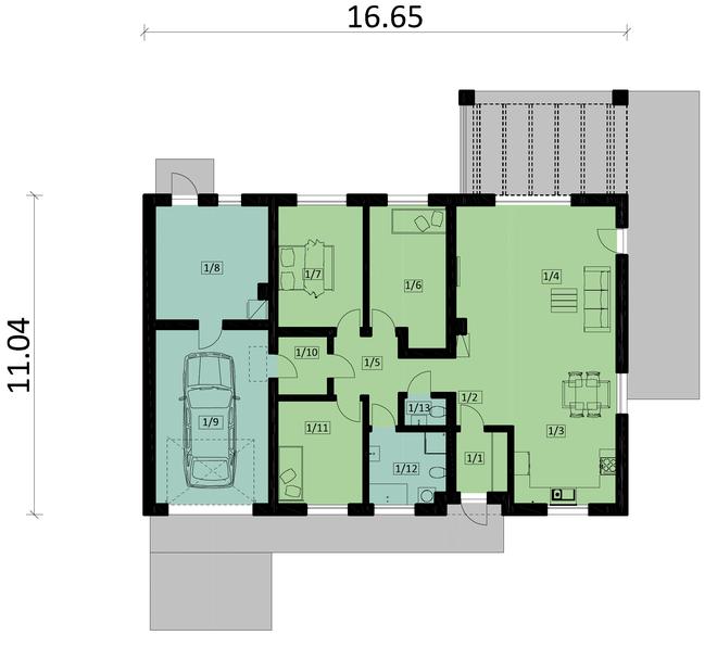Projekt domu Ka14 Sz