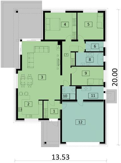 Projekt domu Ka23 Sz