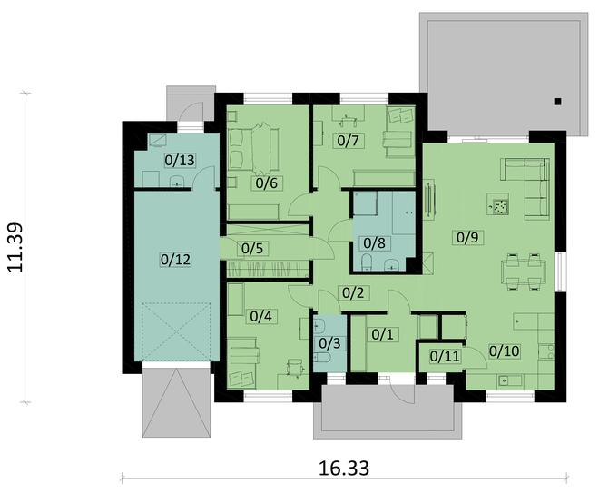 Projekt domu Ka78 G1 war.2
