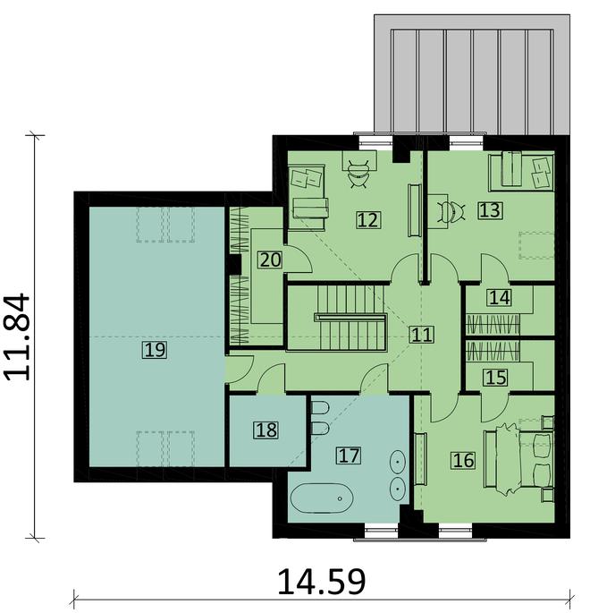 Projekt domu Ka52 war.2 Sz