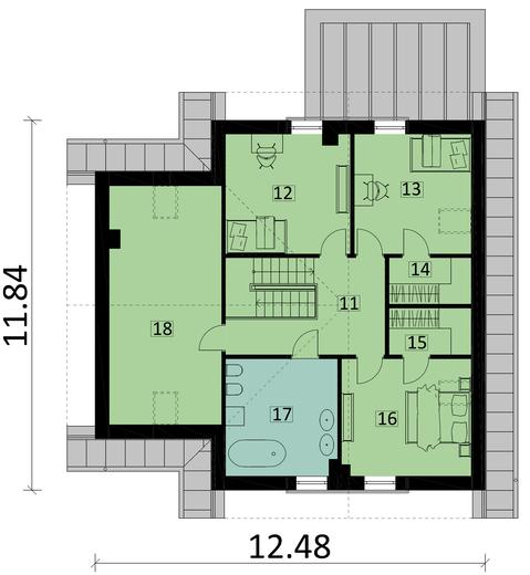 Projekt domu Ka52 war.3 Sz