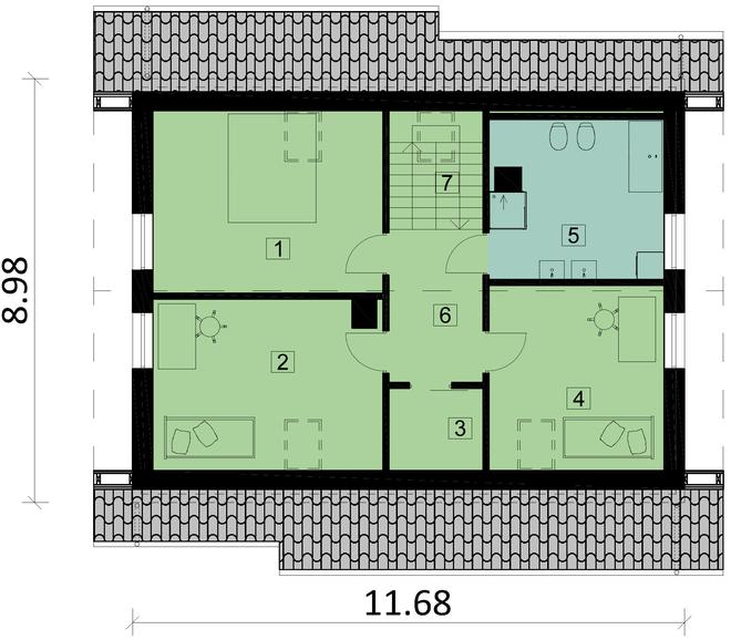 Projekt domu Ka16 war.1 Sz