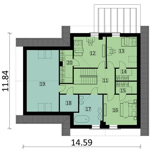 Projekt domu Ka52 Sz
