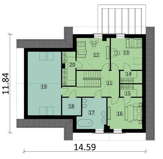 Projekt domu Ka52 Sz