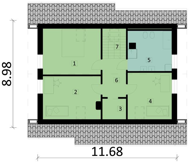 Projekt domu Ka16 war.2 Sz