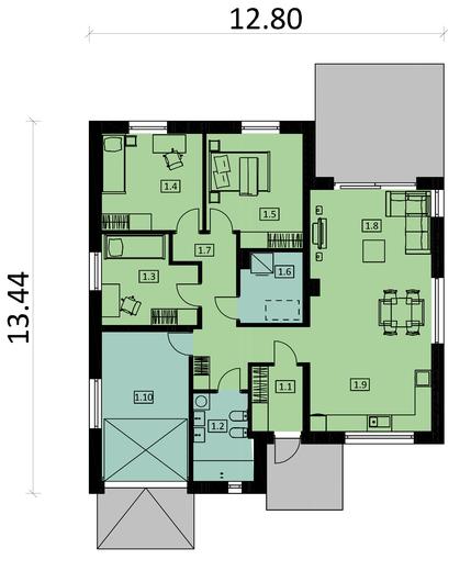 Projekt domu Ka26 war.1